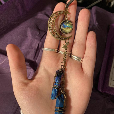 Moon Crystal Witchy Car Charm Bell MoonChildWorld