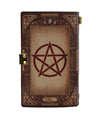 Wicca pentacle leather notebook Leather MoonChildWorld