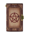 Wicca pentacle leather notebook Leather MoonChildWorld 