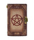 Wicca pentacle leather notebook