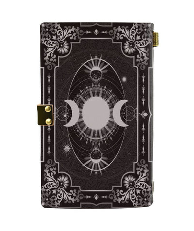 Wicca triple moon leather notebook Leather MoonChildWorld