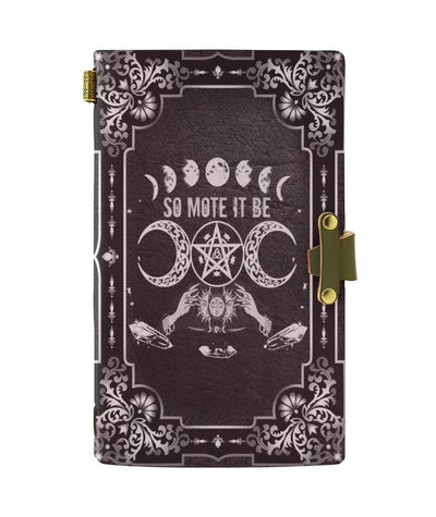 Wicca so mote it be leather notebook Leather MoonChildWorld