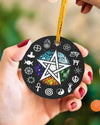 Pentagram elements wicca Circle Ornament Housewares CustomCat