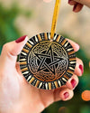 Celtic Knot Pentagram Circle Ornament Housewares CustomCat