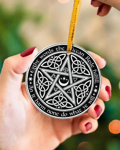 Celtic Knot Pentacle Wicca Pagan Circle Ornament Housewares CustomCat