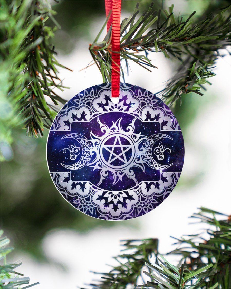 Celtic Triple Moon Pentagram Circle Ornament Housewares CustomCat 
